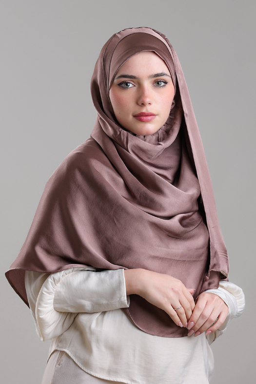 Deep Taupe - Plain Matte Satin