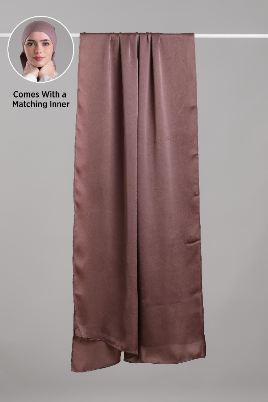 Deep Taupe - Plain Matte Satin