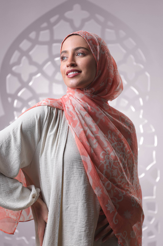 Putra Coral - Printed Plus Crinkled Chiffon&w=300&zc=1