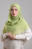 Apple Green -  Plain Mosaic Butti Chiffon