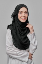 Autograph Black - Premium Plain Brasso Georgette