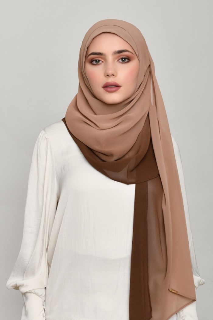 BeigeBrown - Plain Georgette