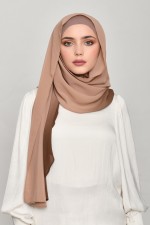 BeigeBrown - Plain Georgette