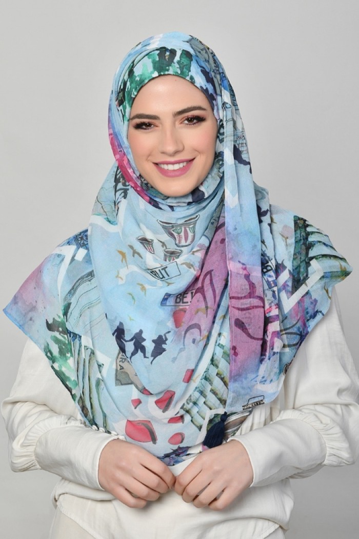 BEIRUT - Printed Crinkled Chiffon