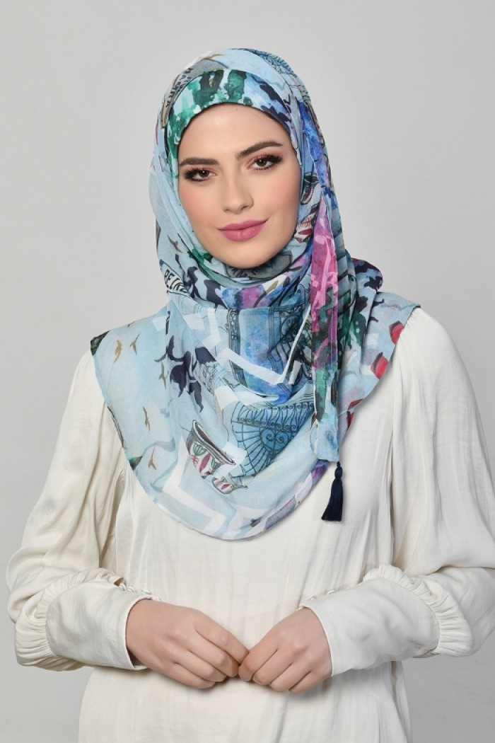 BEIRUT - Printed Crinkled Chiffon