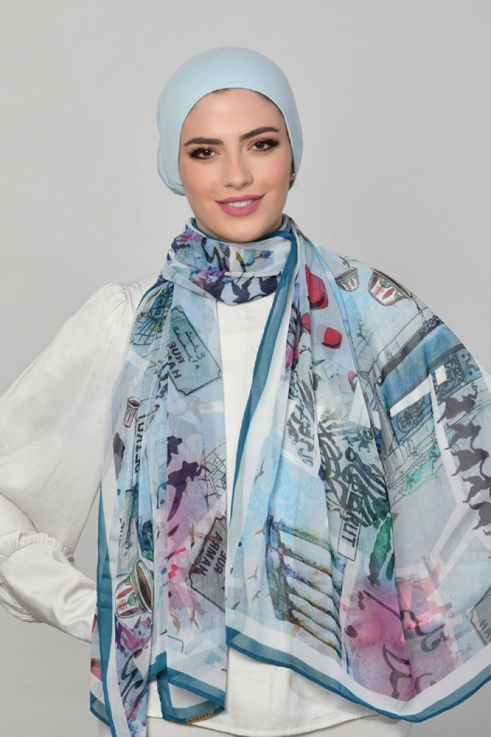 BEIRUT - Printed Crinkled Chiffon