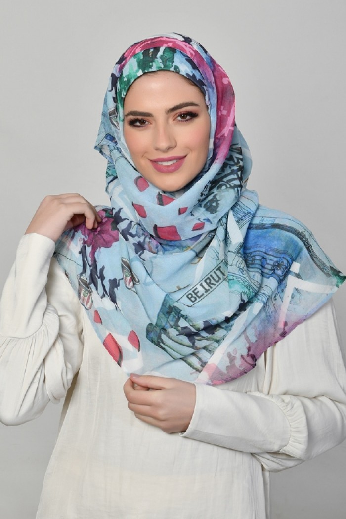 BEIRUT - Printed Crinkled Chiffon