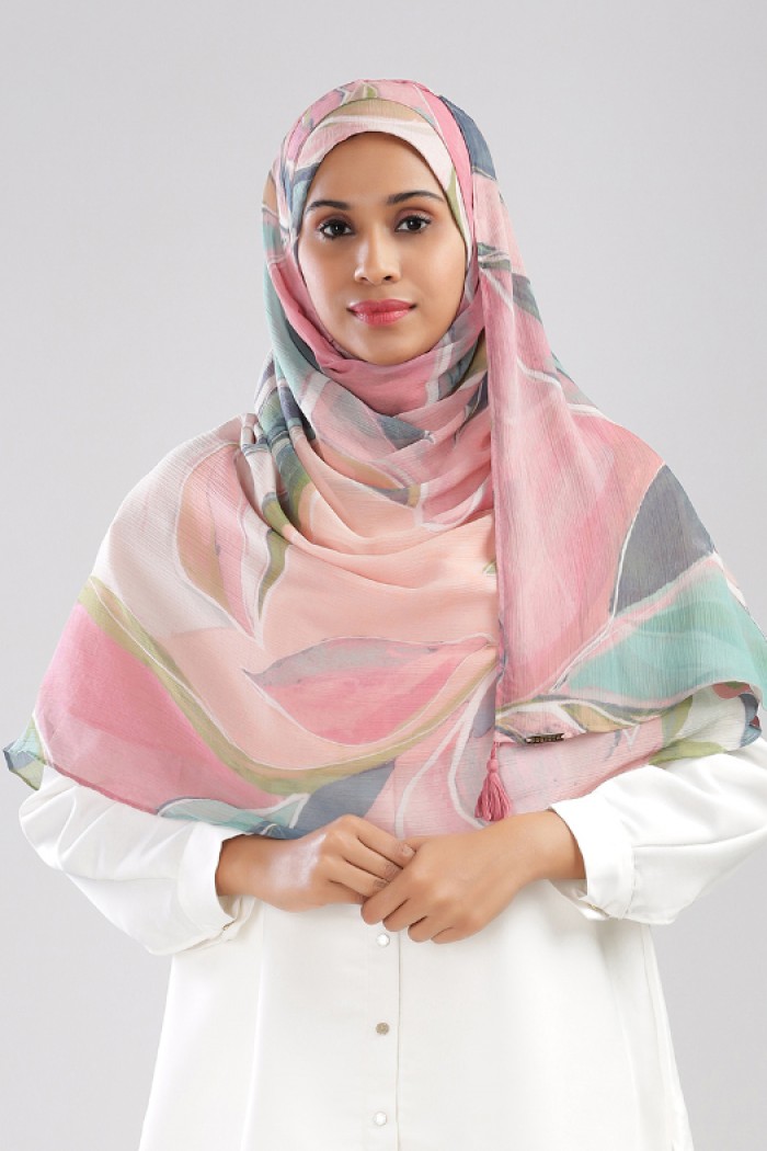 Bloomilla - Printed Plus Crinkled Chiffon