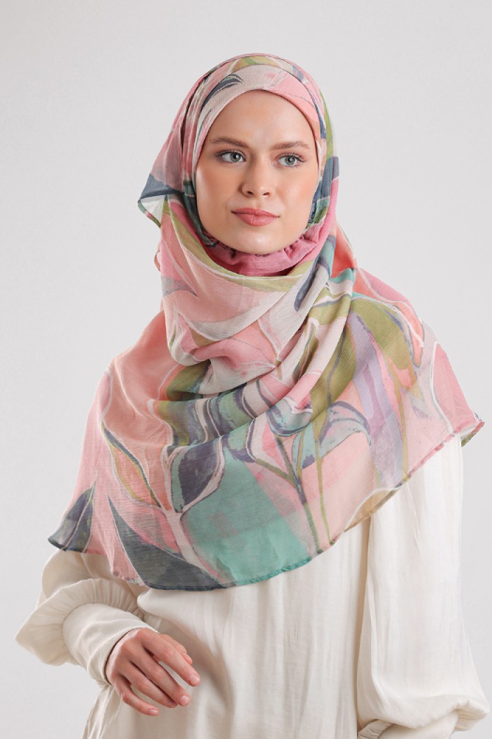 Bloomilla - Printed Plus Crinkled Chiffon