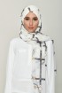 Buckle Cream - Printed Georgette