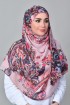 Boteh Pink- Printed With Pompoms Mosaic Chiffon