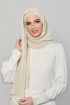 Cream - Plain Mosaic Butti Chiffon