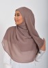 Deep Taupe - Plain Smooth Chiffon