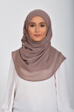 Deep Taupe - Plain Smooth Chiffon