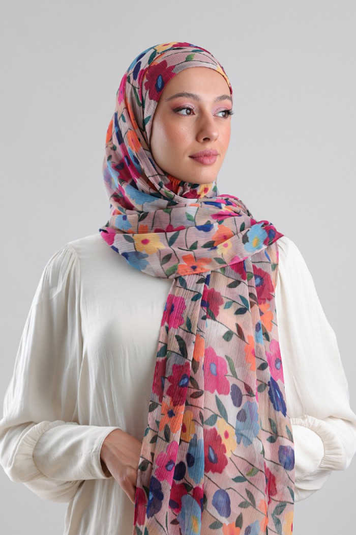 Eleganza - Printed Plus Crinkled Chiffon