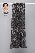 Golden Rose - Printed Plus Crinkled Chiffon