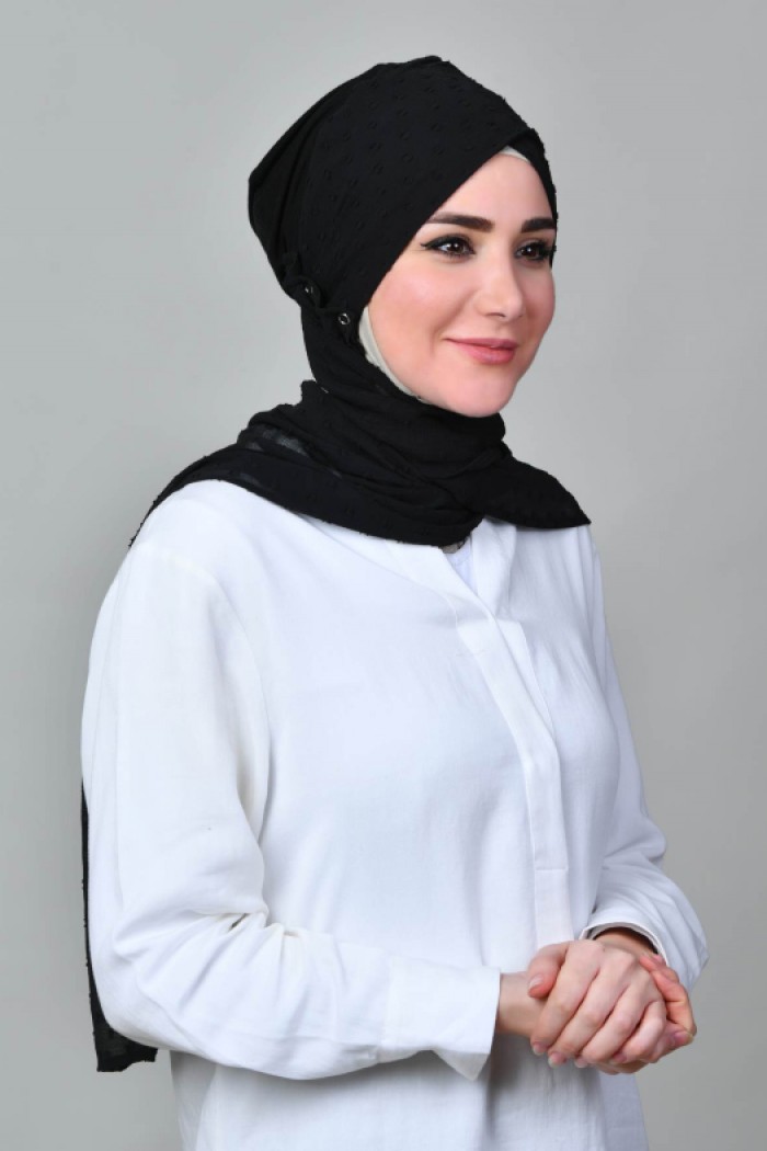 Black Polka - Capshawl