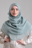 Herb Green - Plain Mosaic Butti Chiffon