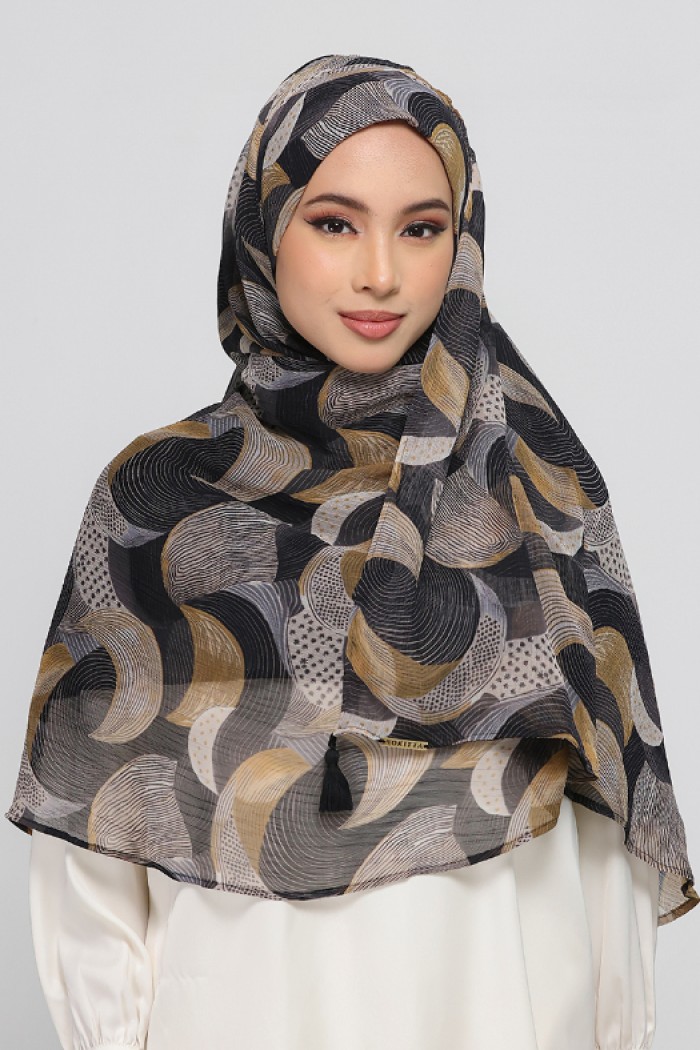 Hilal - Printed Plus Crinkled Chiffon