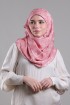 Putra Pink - Printed Plus Crinkled Satin Chiffon