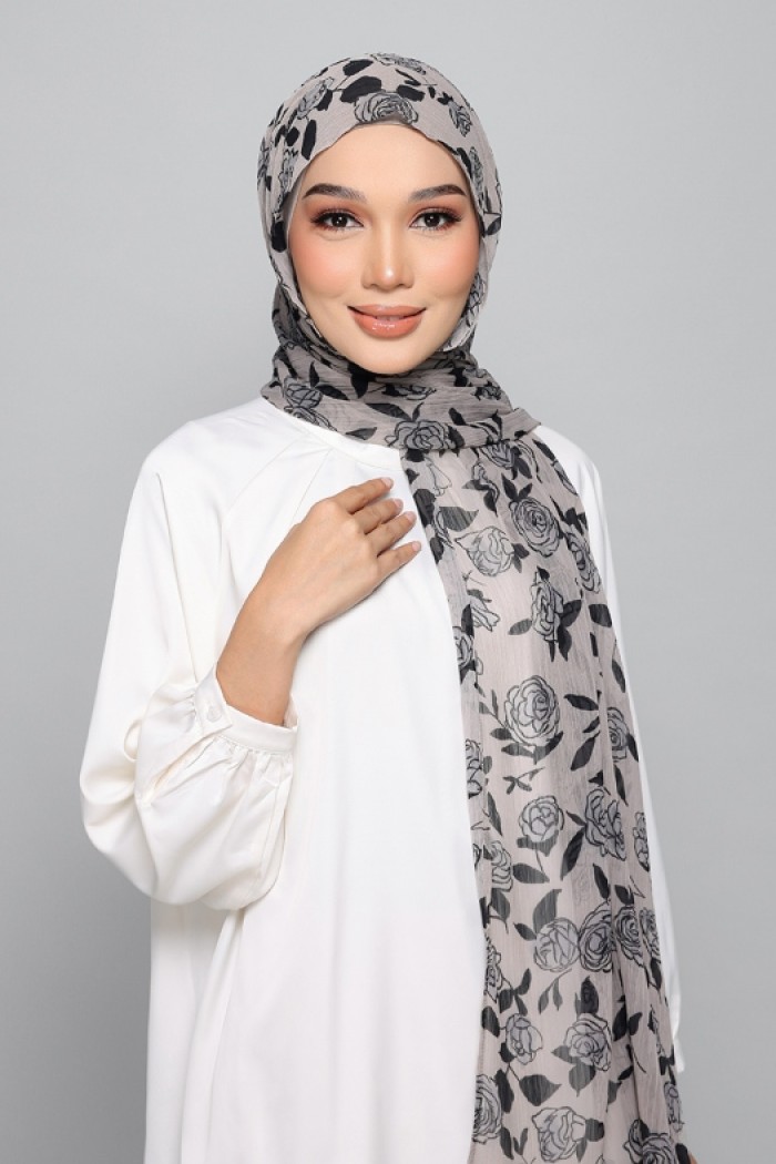 Lola Gray - Printed Plus Crinkled Chiffon