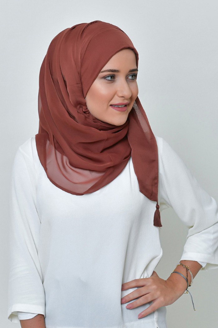 Mocha - BASIC Plain Lite Chiffon - Chic Mini