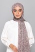 Monogram Taupe - Printed Plus Crinkled Chiffon