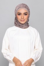 Monogram Taupe - Printed Plus Crinkled Chiffon