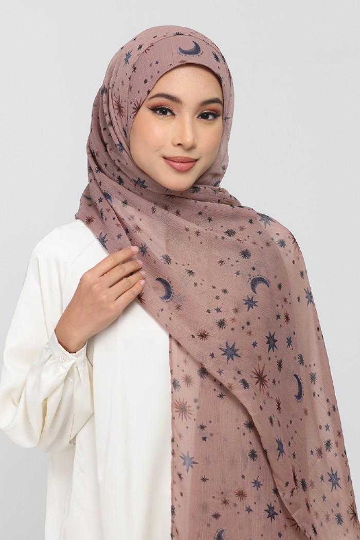 Najma - Printed Plus Crinkled Chiffon with Shimmer