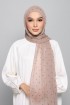 Polka Taupe - Plain Velvet on Chiffon