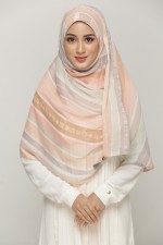 Pastel Stripes - Printed Smooth Chiffon