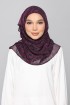 Plum Waves - Printed Plus Crinkled Chiffon