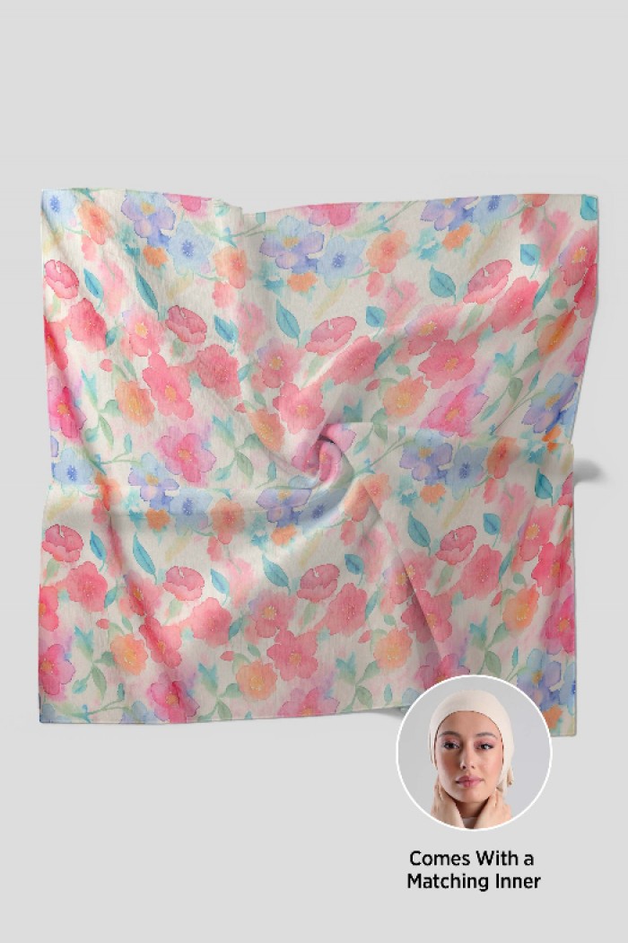 Poppy Picnic - Printed Plus Crinkled Chiffon