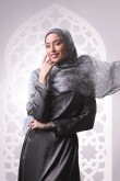 Qaboos - Printed Plus Crinkled Satin Chiffon