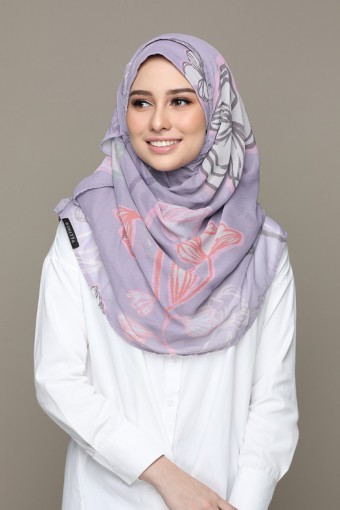 Serene Mauve - Printed HD Smooth Chiffon