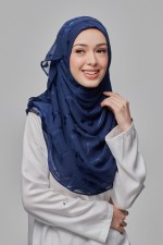 Signature Navy - Premium Plain Brasso Georgette