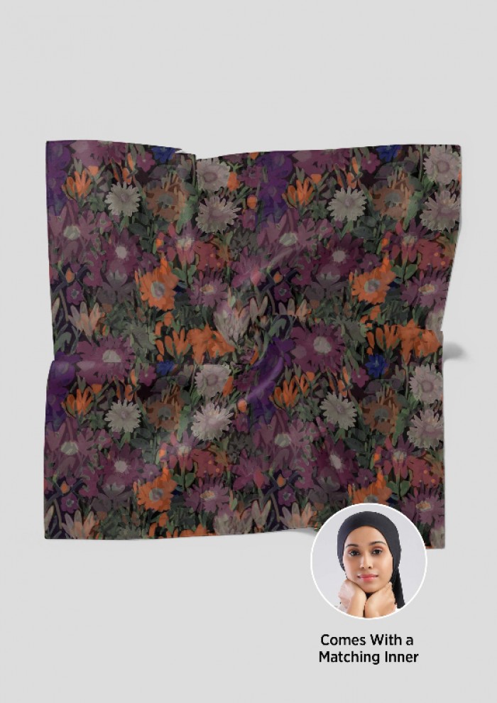 Twilight Garden - Printed Plus Crinkled Chiffon