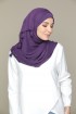 Purple Pennant - Plain Smooth Chiffon