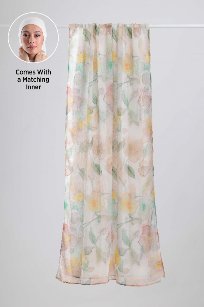 Zesty Blossom - Printed Plus Crinkled Chiffon